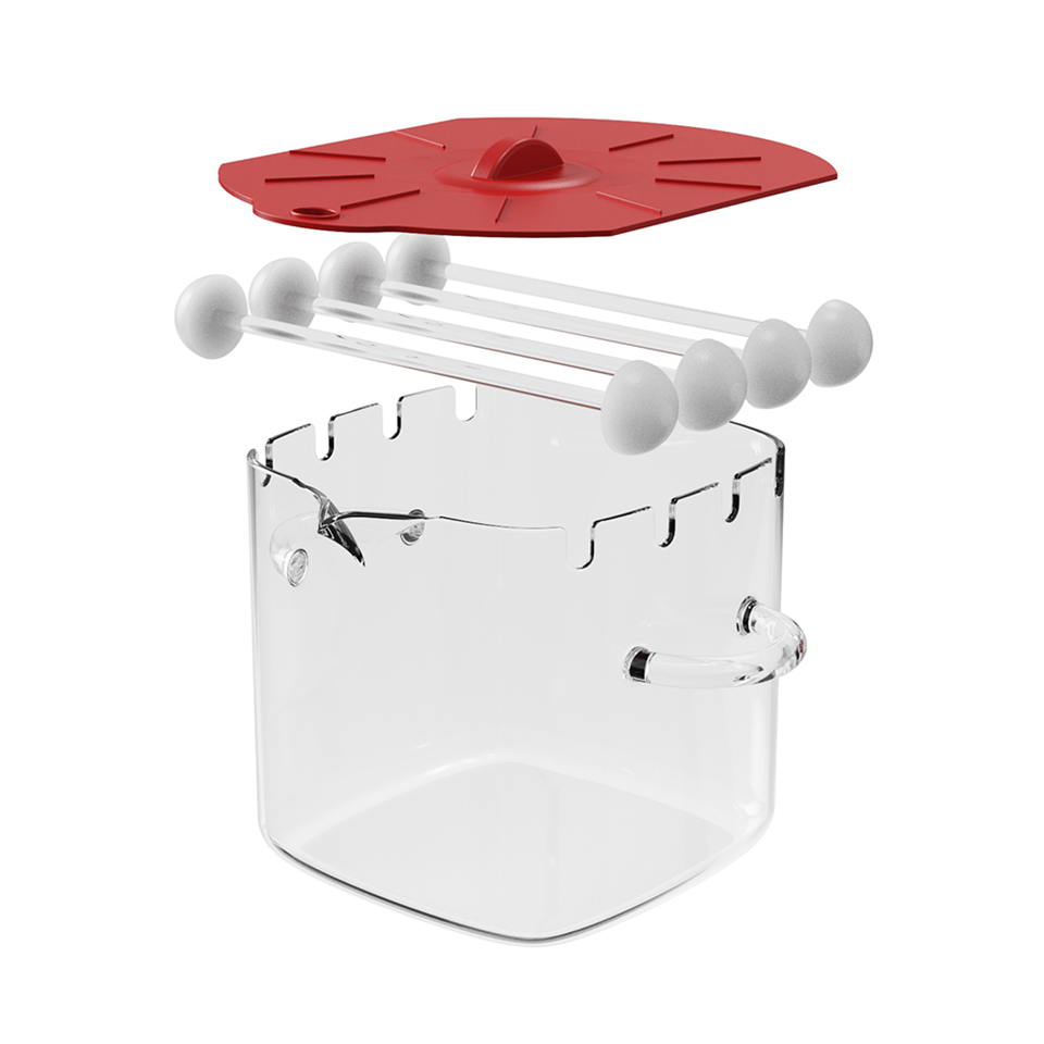 Environmental Friendly Microwave Bacon Glass Jar