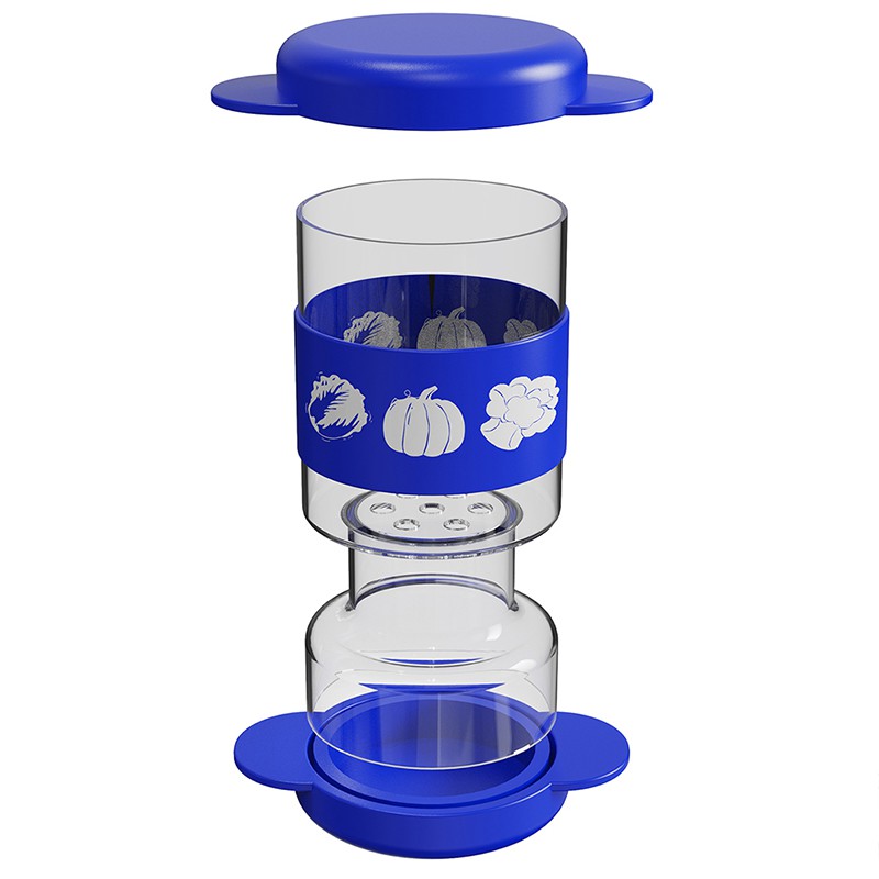 Jarra de picles com flip de filtro