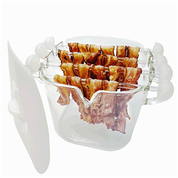 Spacação ajustável Microondas Bacon Vidro de vidro
