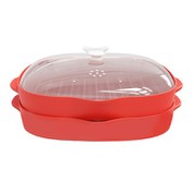 Bandeja de bacon de microondas duas peças